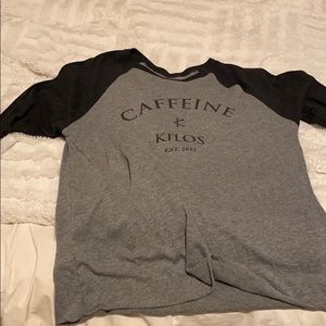 Caffeine & Kilos baseball T